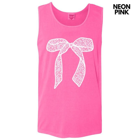 Tank Top - White Lace Bow Comfort Colors Tank Top 'NLB' T-Shirts, Hoodie, Sweatshirt | InkThreadWorks.com