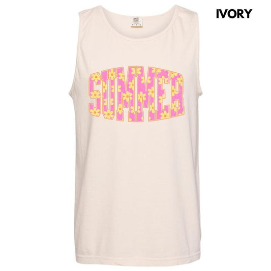 Tank Top - Yellow Flower Summer Comfort Colors Tank Top 'NLB' T-Shirts, Hoodie, Sweatshirt | InkThreadWorks.com