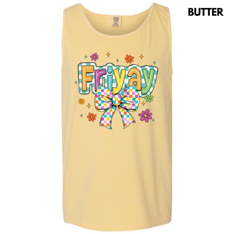 Tank Top -FriYAY Checkered Comfort Colors Tank Top 'NLB' T-Shirts, Hoodie, Sweatshirt | InkThreadWorks.com