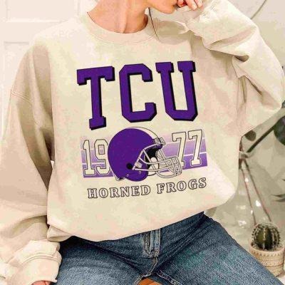 Tcu Horned Frogs Retro Helmet University College NCAA Football T-Shirt Unisex Sweatshirt Hoodie | InkThreadWorks.com