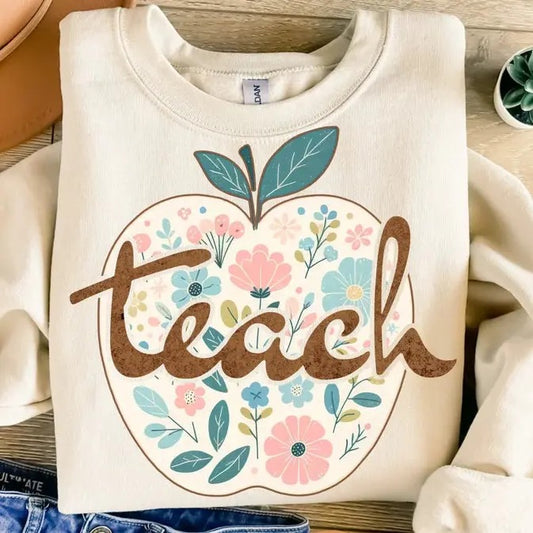 Teach Apple Graphic Pullover