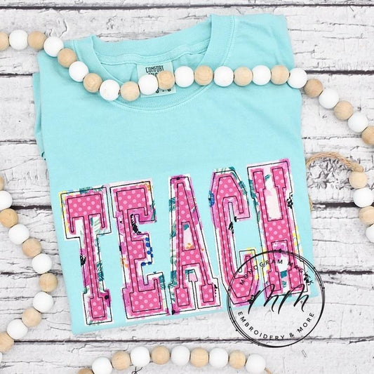 Teach Comfort Color Shirt, Teach Shirt, Double Layer Teach Shirt Hoodie, Sweatshirt | InkThreadWorks.com
