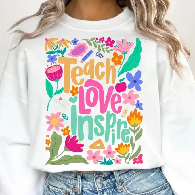 Teach Love Inspire DTF Transfers - THIS IS NOT A SHIRT Hoodie, Sweatshirt | InkThreadWorks.com