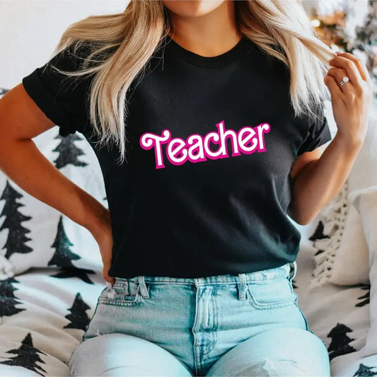 Teacher T-Shirt, Pink Themed Tee, Back To School Tee, Teaching Life, Teacher's Day Gift Shirt Hoodie, Sweatshirt