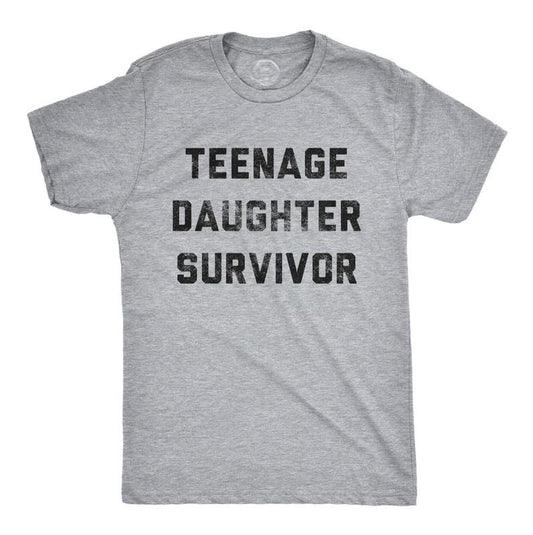 Teenage Daughter Survivor, Dad Daughter Shirt, Funny Mens T-shirt, T-shirt for Dads, Fathers Day Gift Menswear Top...