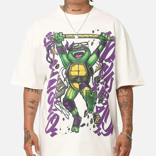 Teenage Mutant Ninja Turtles Donatello X Sofles Vintage T-Shirt Trending Movie T shirt Vintage 90s T-shirt gift for Movie fans gift for him gift for her unisex T-shirt Urbanwear Shirt Fabric Menswear