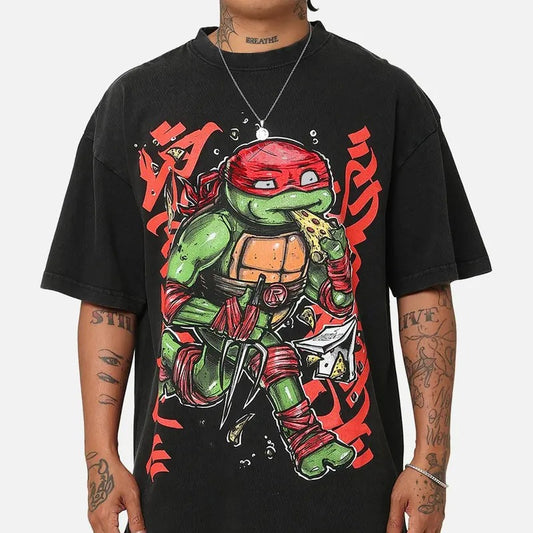 Teenage Mutant Ninja Turtles Raphael X Sofles Vintage T-Shirt Trending Movie T shirt Vintage 90s T-shirt gift for Movie fans gift for him gift for her unisex T-shirt Urbanwear Shirt Fabric Menswear