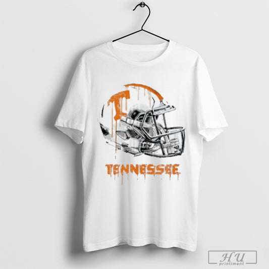 Tennessee Volunteers Dripping Football Helmet T Shirt