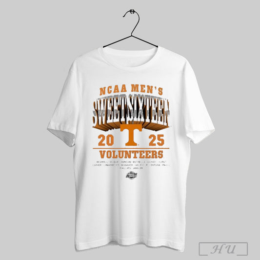 Tennessee Volunteers Ncaa Mens Sweet Sixteen Streetwear 2025 T Shirt
