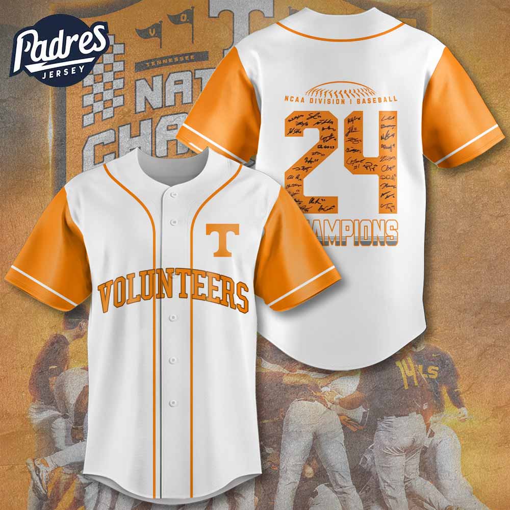 Tennessee Volunteers National Champions Baseball Jersey - Padres Jersey Oasis: Elevate Your Baseball Style Game