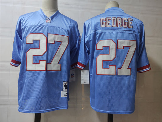 Tennessee Oilers #27 George Oilers #27 White Style 2