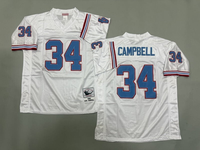 Tennessee Oilers #34 Earl Campbell Oilers Style 1