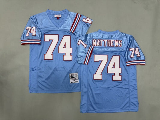 Tennessee Oilers #74 Bruce Matthews Oilers