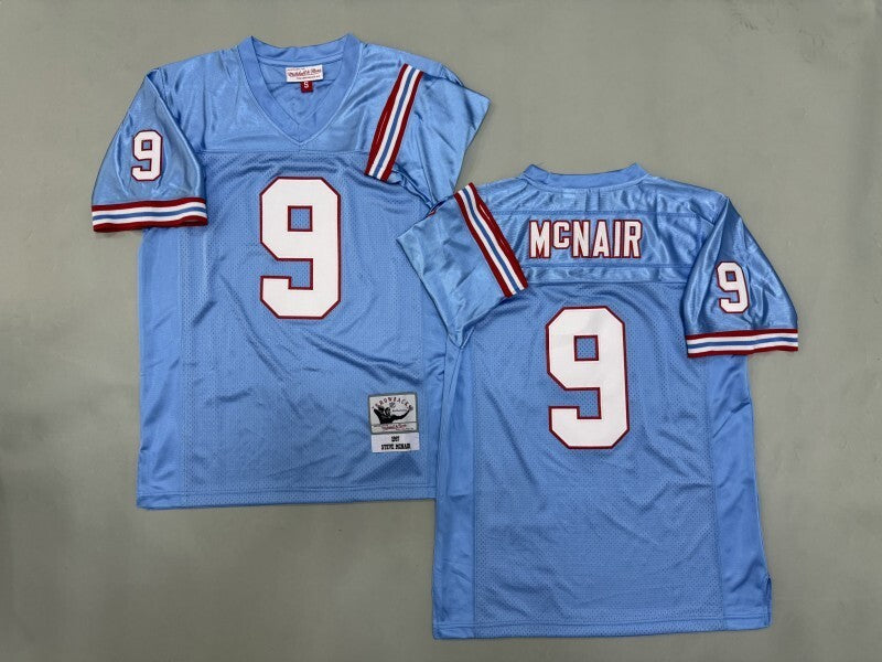 Tennessee Oilers #9 Steve McNair Oilers Style 2