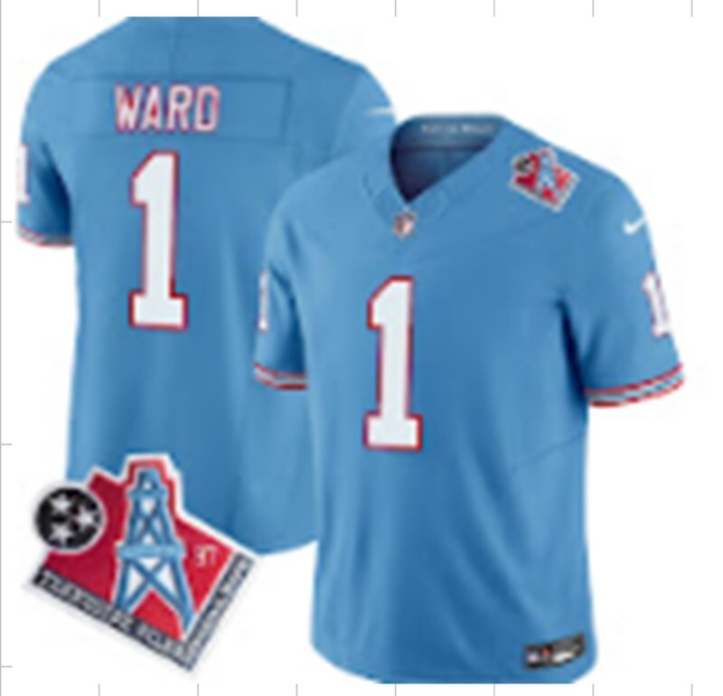Tennessee Titans #1 Cameron Ward Titans Retro V3 Style 2