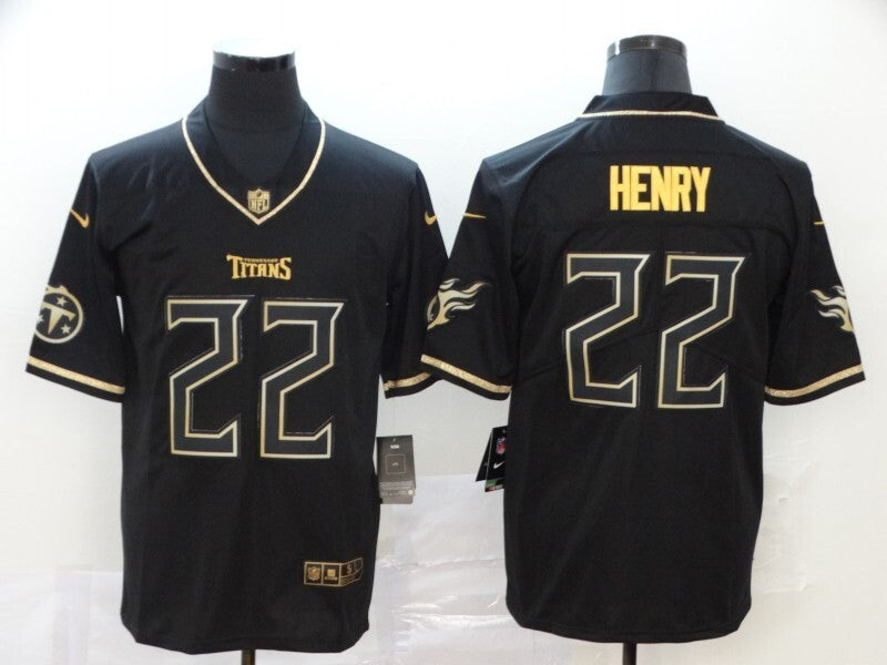 Tennessee Titans #22 Black Retro Gold 260