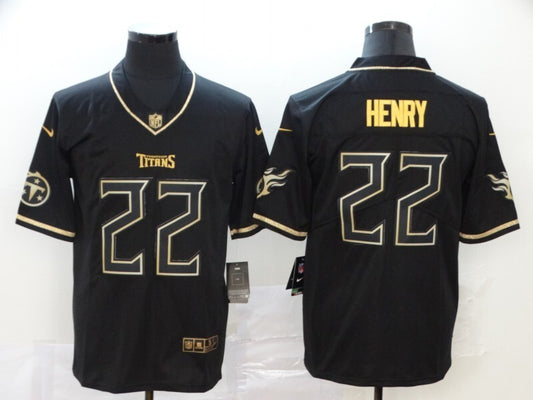 Tennessee Titans #22 Black Retro Gold 260