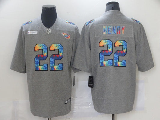 Tennessee Titans #22 Derrick Henry Titans Hemp Gray Rainbow 901