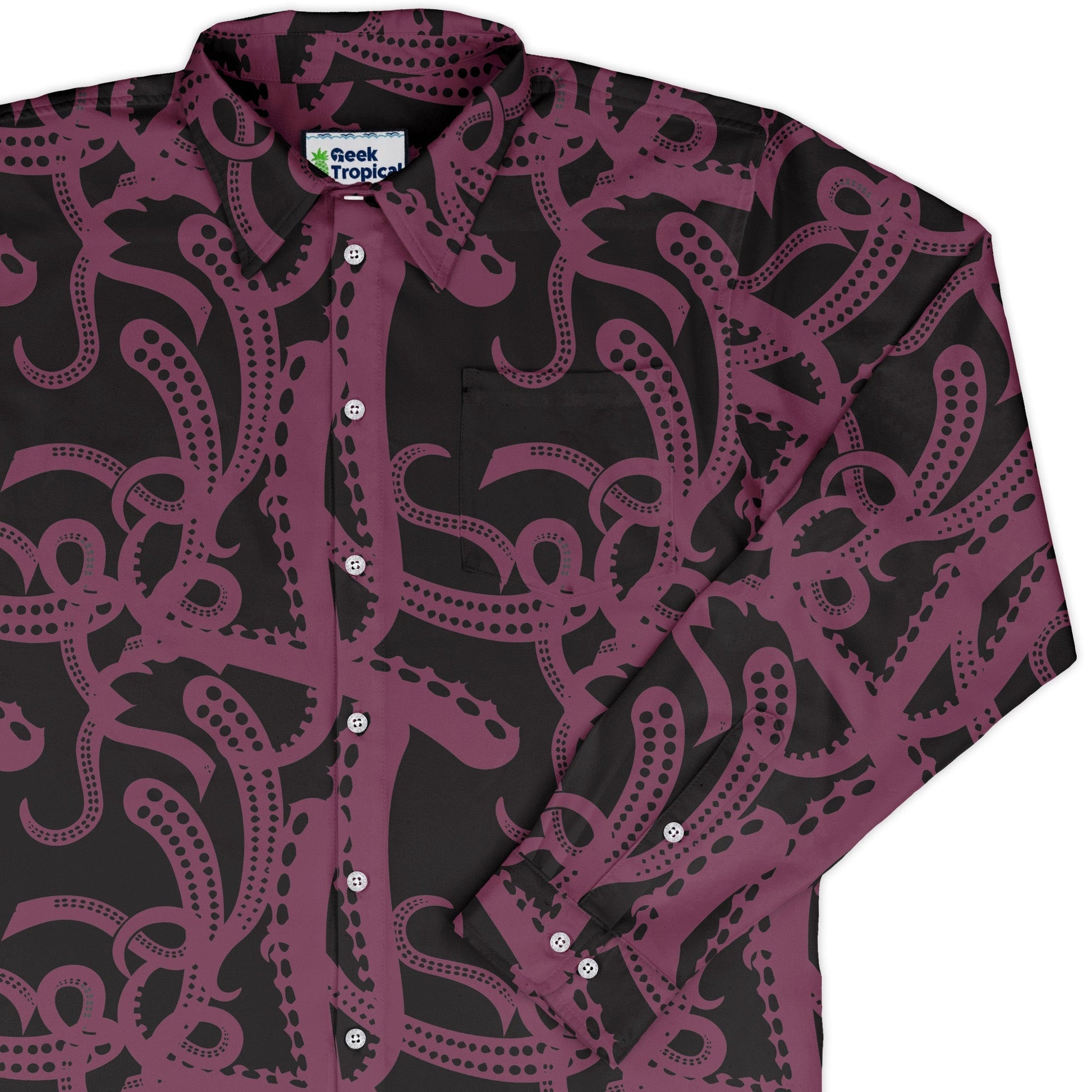 Tentacles of Cthulhu Long Sleeve Button Up Shirt