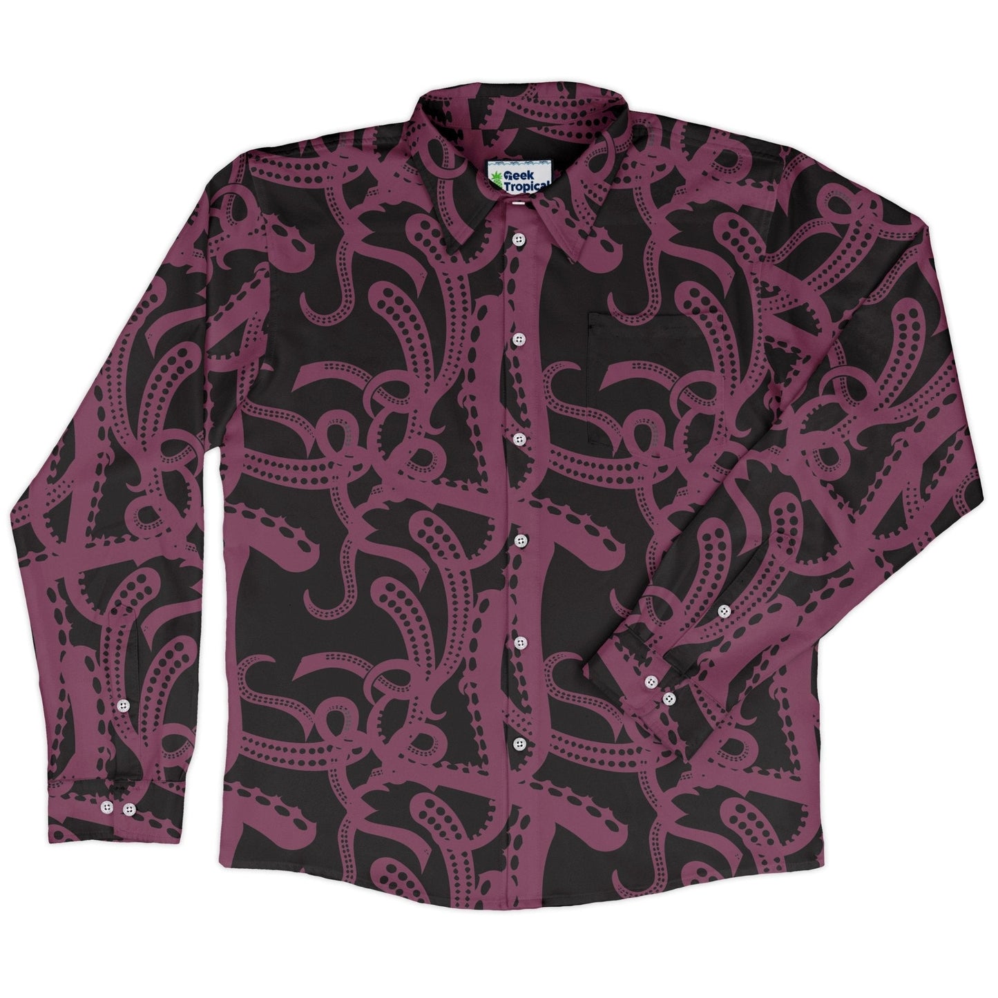 Tentacles of Cthulhu Long Sleeve Button Up Shirt