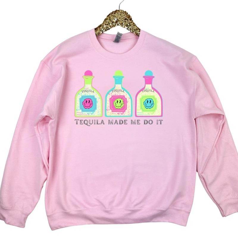 Tequila Made Me Sweatshirt 'NLB' T-Shirts, Hoodie | InkThreadWorks.com