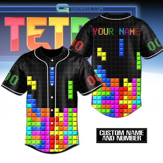 Tetris Game Personalized Baseball Jersey