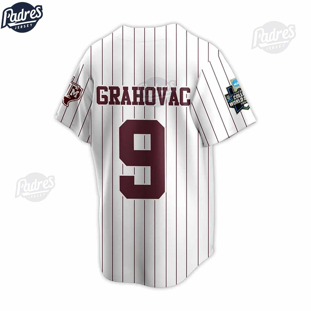 Texas A&M Aggies 2024 College World Series Champions Custom Baseball Jersey - Padres Jersey Oasis: Elevate Your Baseball Style Game