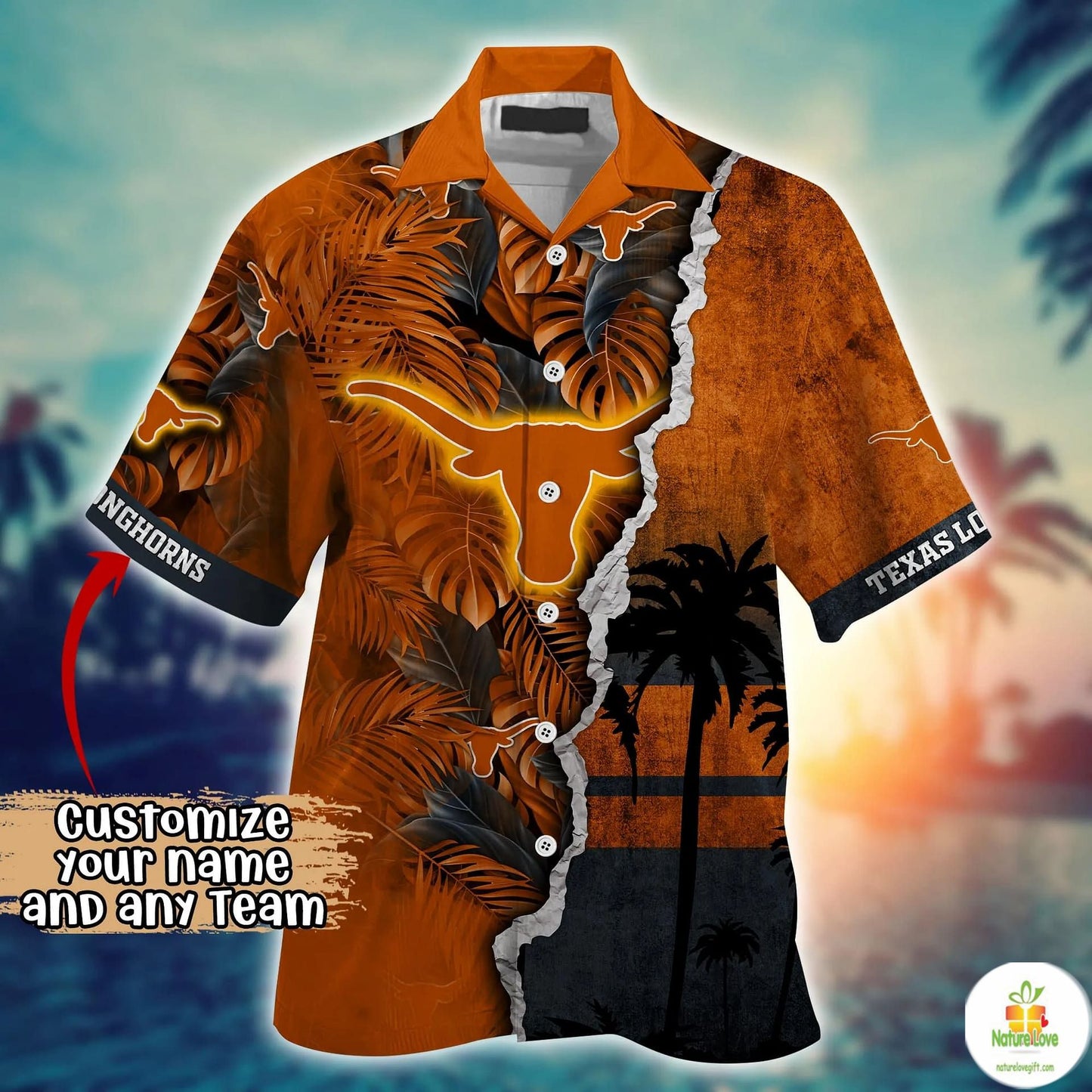 Texas Longhorns Hawaiian Shirt NCAA Custom Aloha Summer Shirt