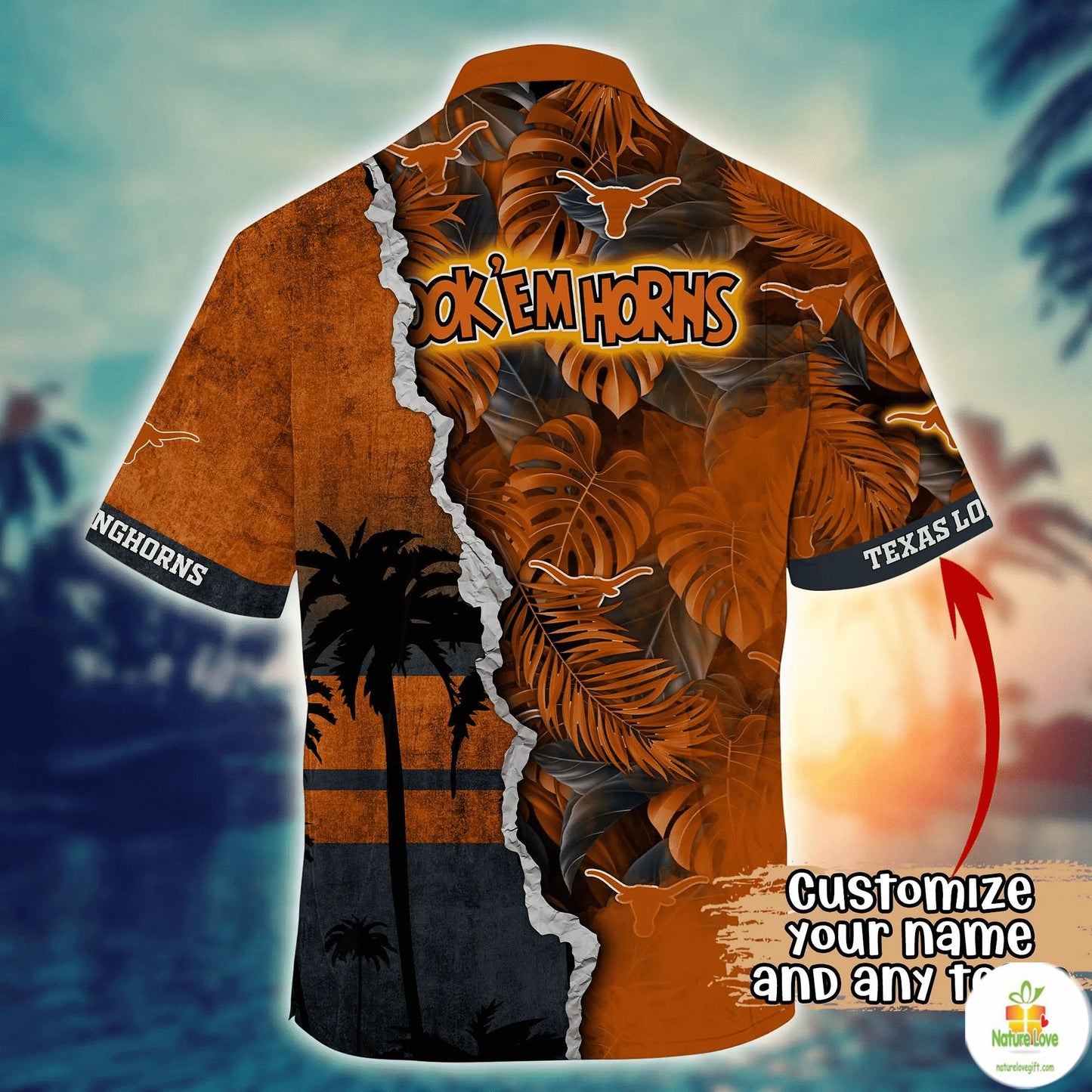 Texas Longhorns Hawaiian Shirt NCAA Custom Aloha Summer Shirt