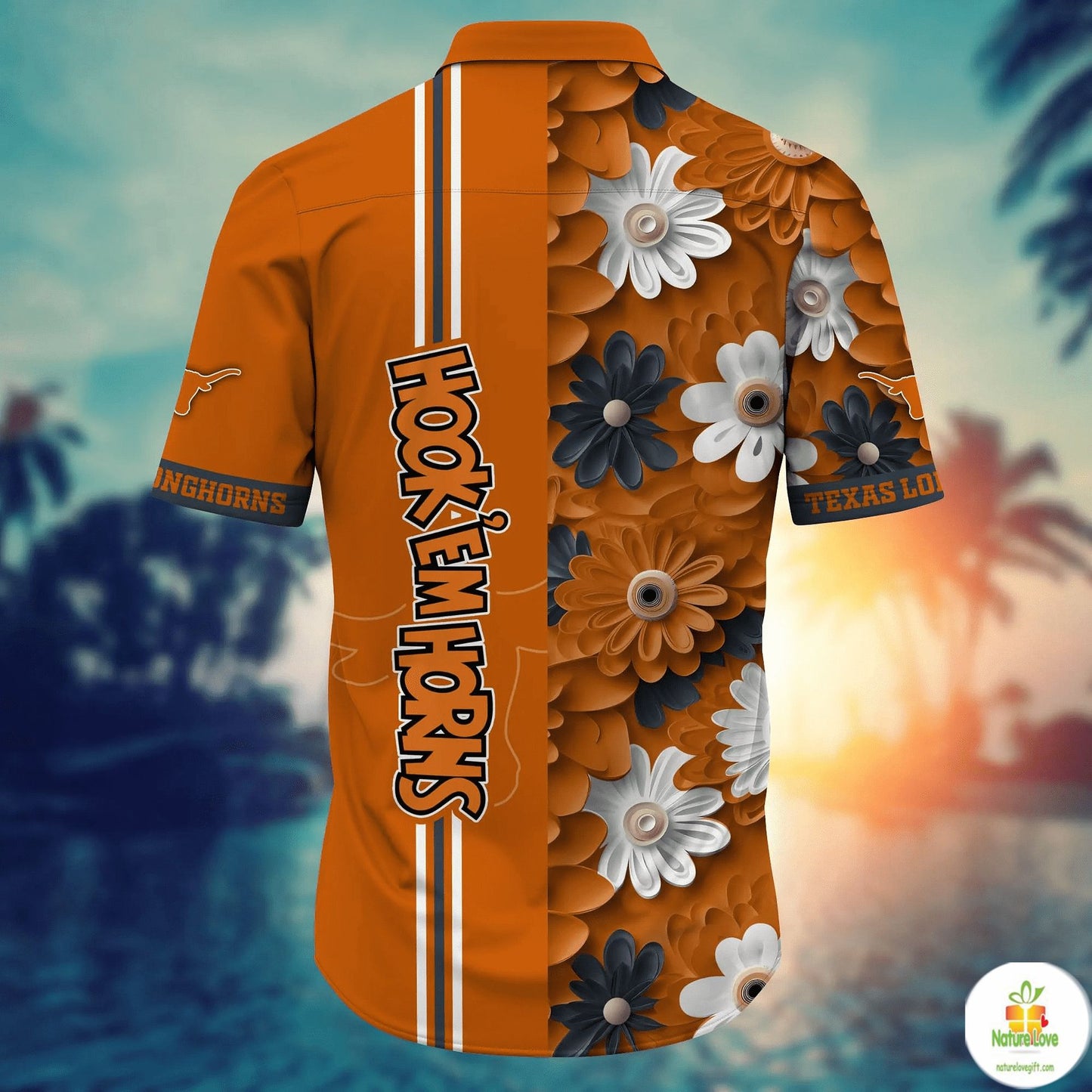 Texas Longhorns Hawaiian Shirt NCAA Aloha Shirt for Hot Season