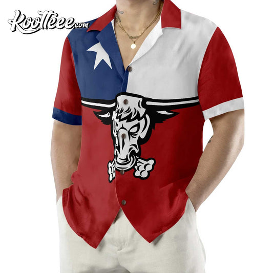 Texas Longhorns The Lone Star Texas Flag Hawaiian Shirt