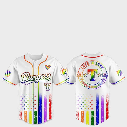 Texas Rangers Pride Month Love Is Love 2025 Jersey - Grishko.com