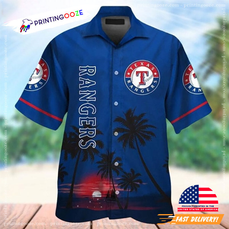 Texas Rangers Tropical Hawaiian Shirt