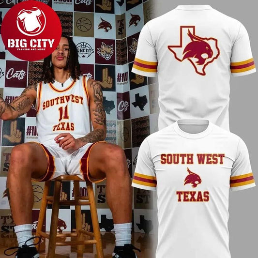 Texas State Basketball Throwback Uniform Two Sided Shirt