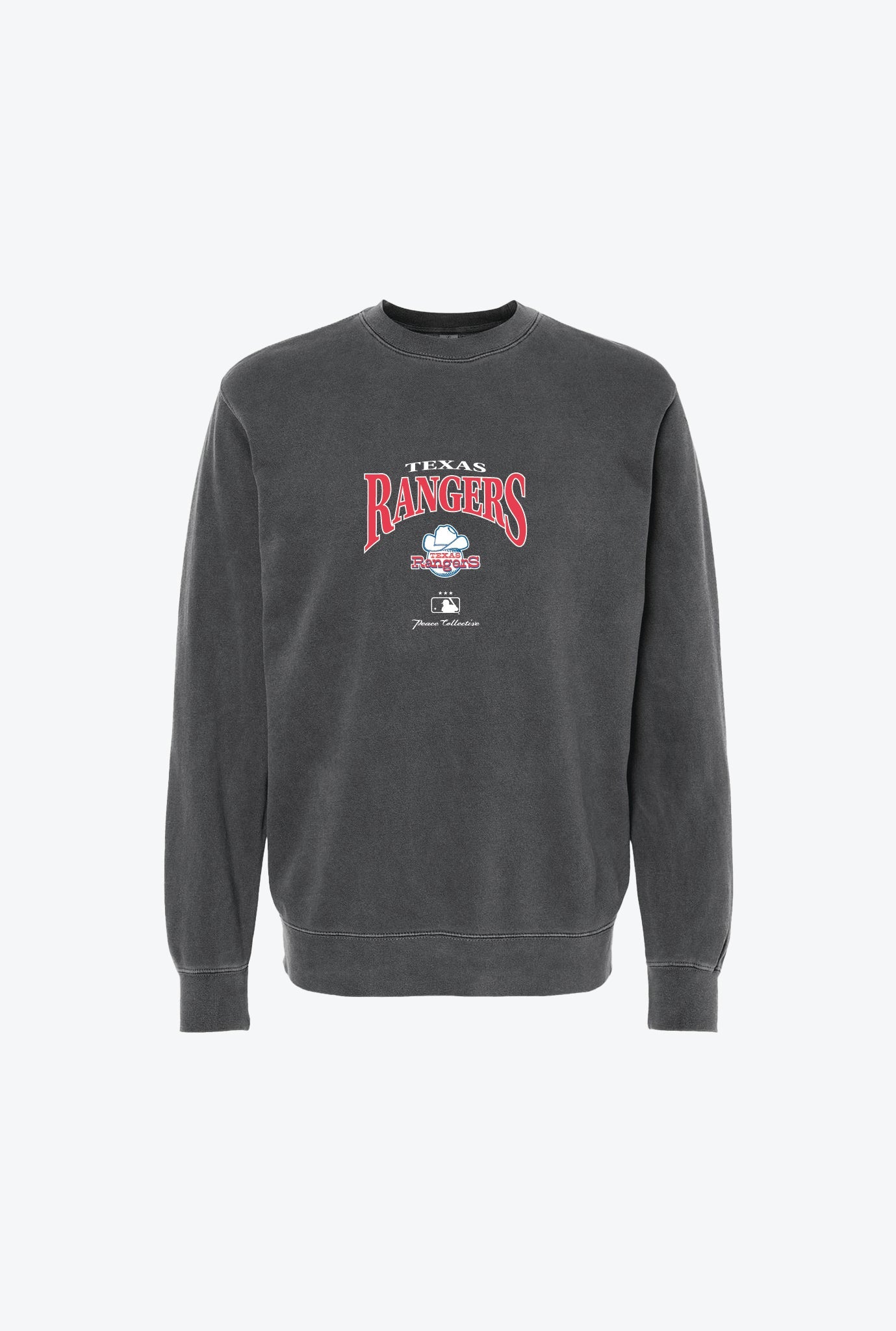 Texas Rangers Vintage Embroidered Crewneck - Black