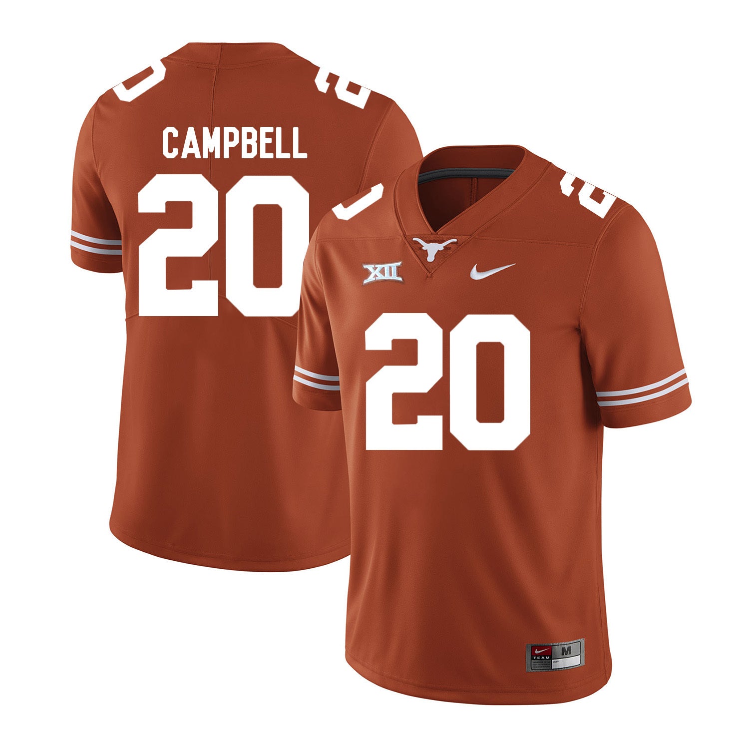 Texas Longhorns CAMPBELL 20 Orange