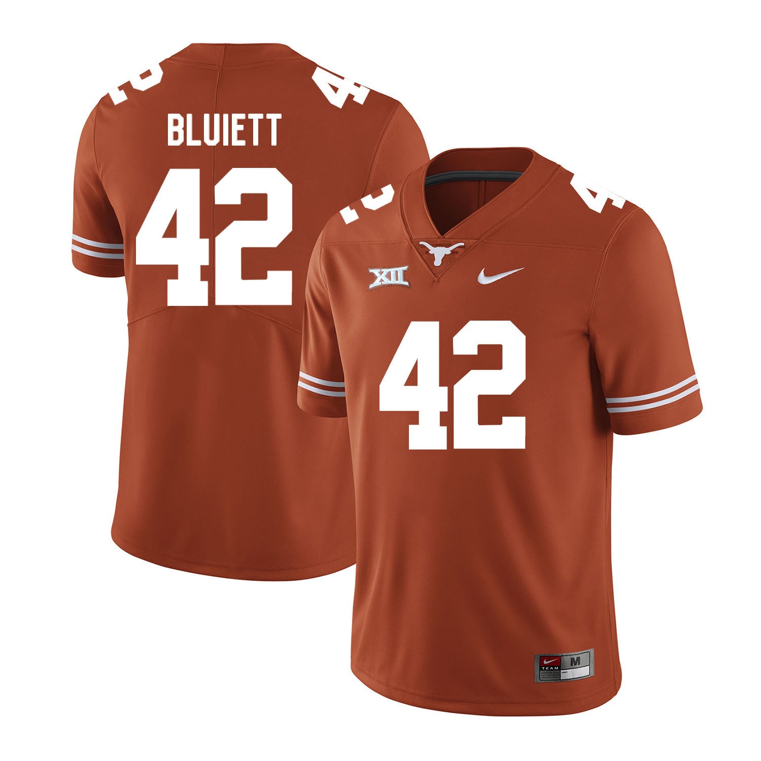 Texas Longhorns Caleb Bluiett 42 Orange