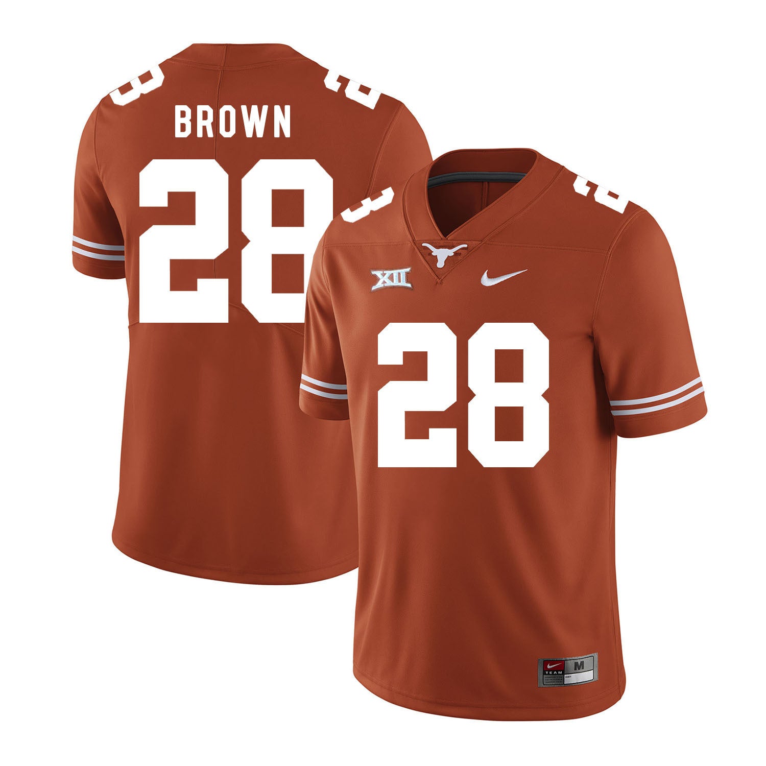 Texas Longhorns Malcolm Brown 28 Orange