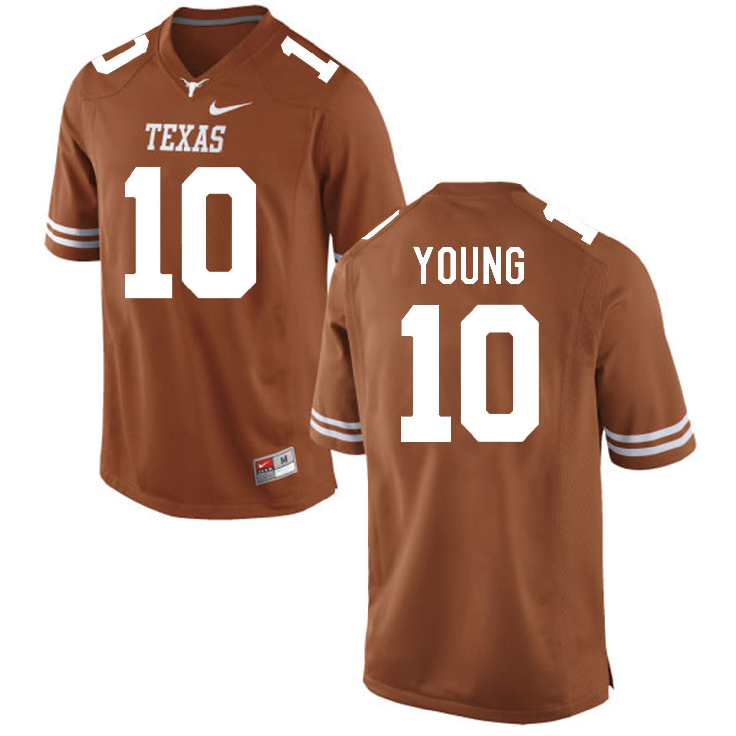 Texas Longhorns YOUNG 10 Brunt Orange