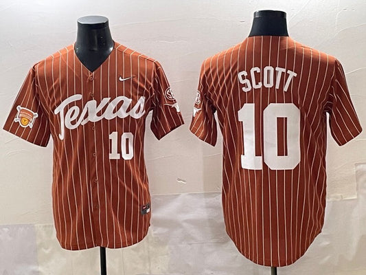 Texas Longhorns #10 Scott ncaa Collaboration Style 3