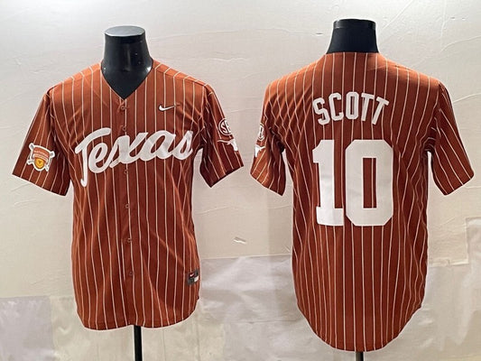 Texas Longhorns #10 Scott ncaa Collaboration Style 4
