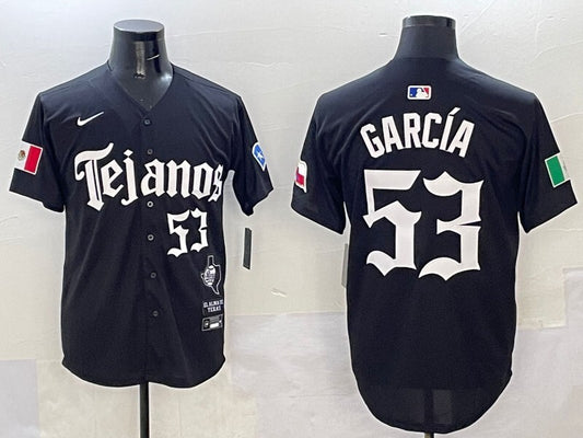 Texas Rangers #53 Adolis Garcia Rangers 5 Collaboration Style 1