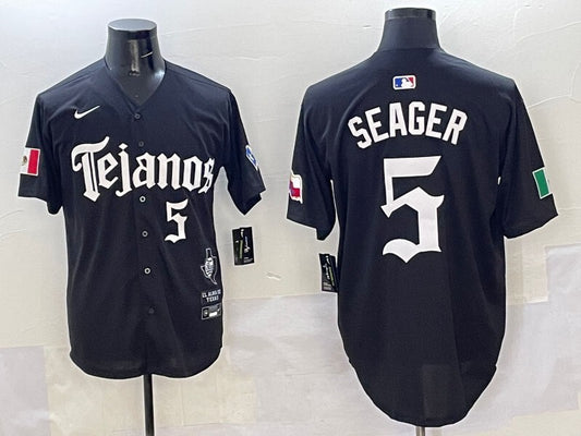 Texas Rangers #5 Corey Seager Rangers 5 Collaboration Style 1