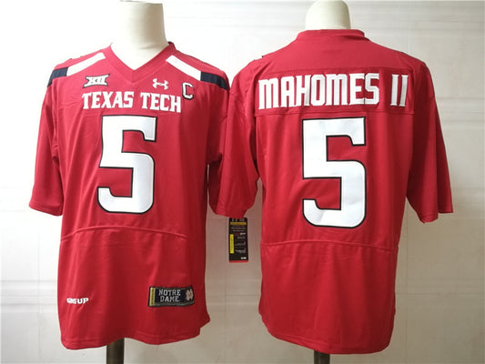 Texas Tech Red Raiders #5 Patrick Mahomes II Red Style 3