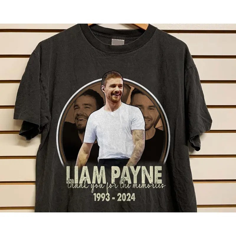 Thank For Memorie Liam Payne , RIP Liam Payne 2024 , In Memory Of Liam Payne T-hirt, One Direction Tribute . T-Shirts,...