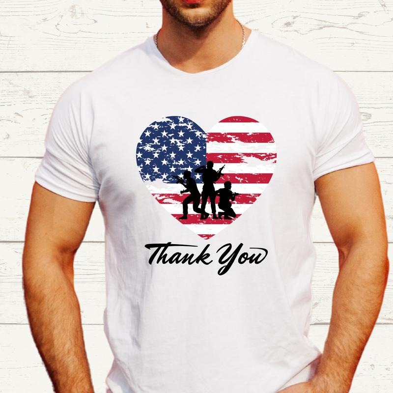 Thank You Veterans Shirt, American Veterans Day Tee, Unisex USA Distressed Flag, Military Gift Tee For Dad, Memorial Day Shirt, Patriotic Shirt.