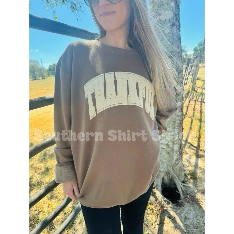 Thankful Puff Mineral Wash Sweatshirt | Fall sweatshirt | Camo Puff sweatshirt | Puff Sweatshirt T-Shirts, Hoodie
