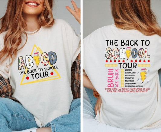 The Back To School Tour Shirt, ABCD Teacher Tshirt, First Day Of School Teacher Gifts, Back To School Shirt for Teacher, Teacher Tour  T-shirt, sweater and Hoodie