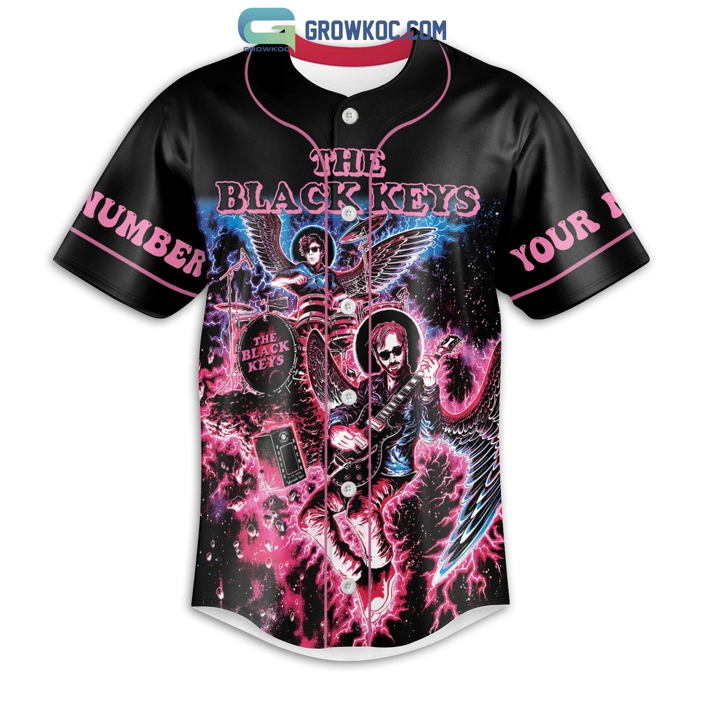 The Black Keys Let’s Rock Tour Personalized Baseball Jersey