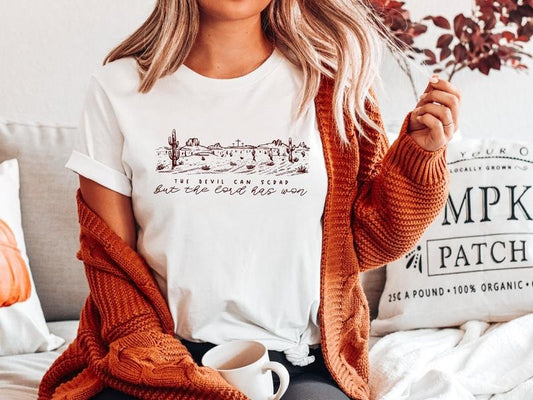 The Devil Can Scrap But The Lord Has Won T-Shirt, Western Shirt, Concert Shirt, Country Music T-shirt, Christian Shirts,...